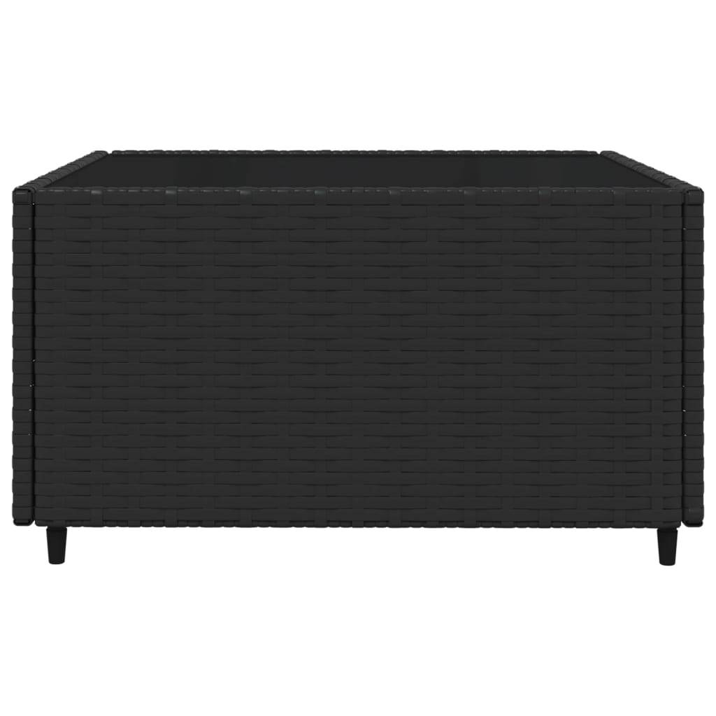 vidaXL 3-tlg. Garten-Lounge-Set mit Kissen Schwarz Poly Rattan