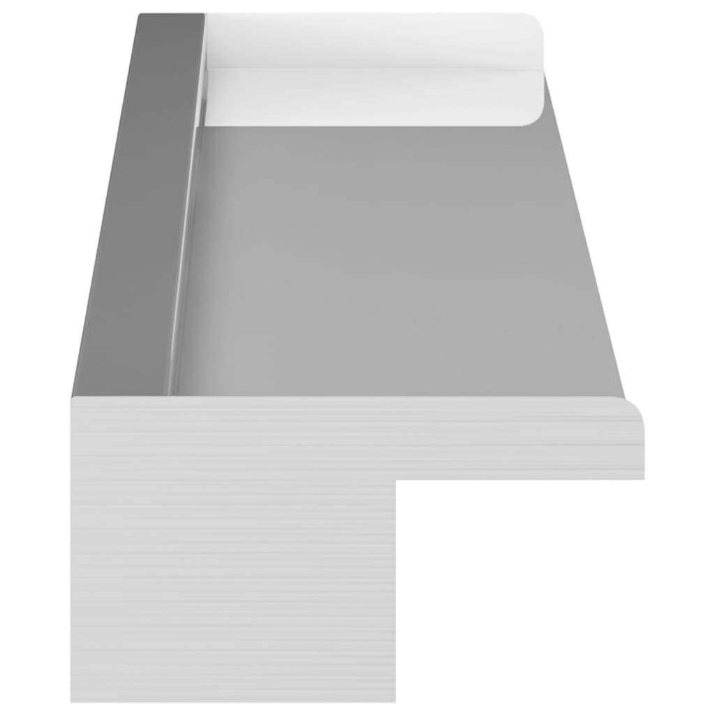 vidaXL Pool-Wasserfall Rechteckig Edelstahl 110 cm