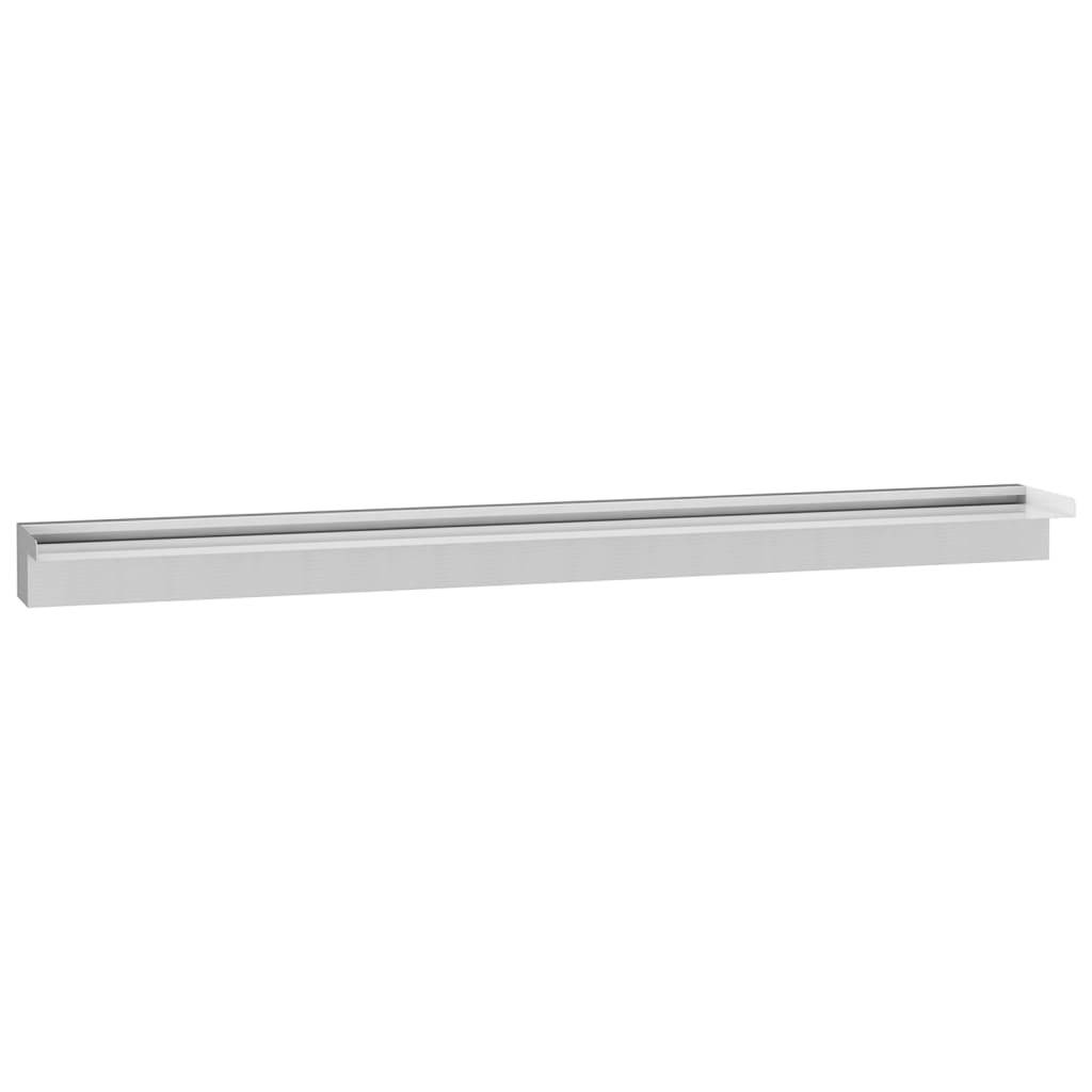 vidaXL Pool-Wasserfall Rechteckig Edelstahl 110 cm