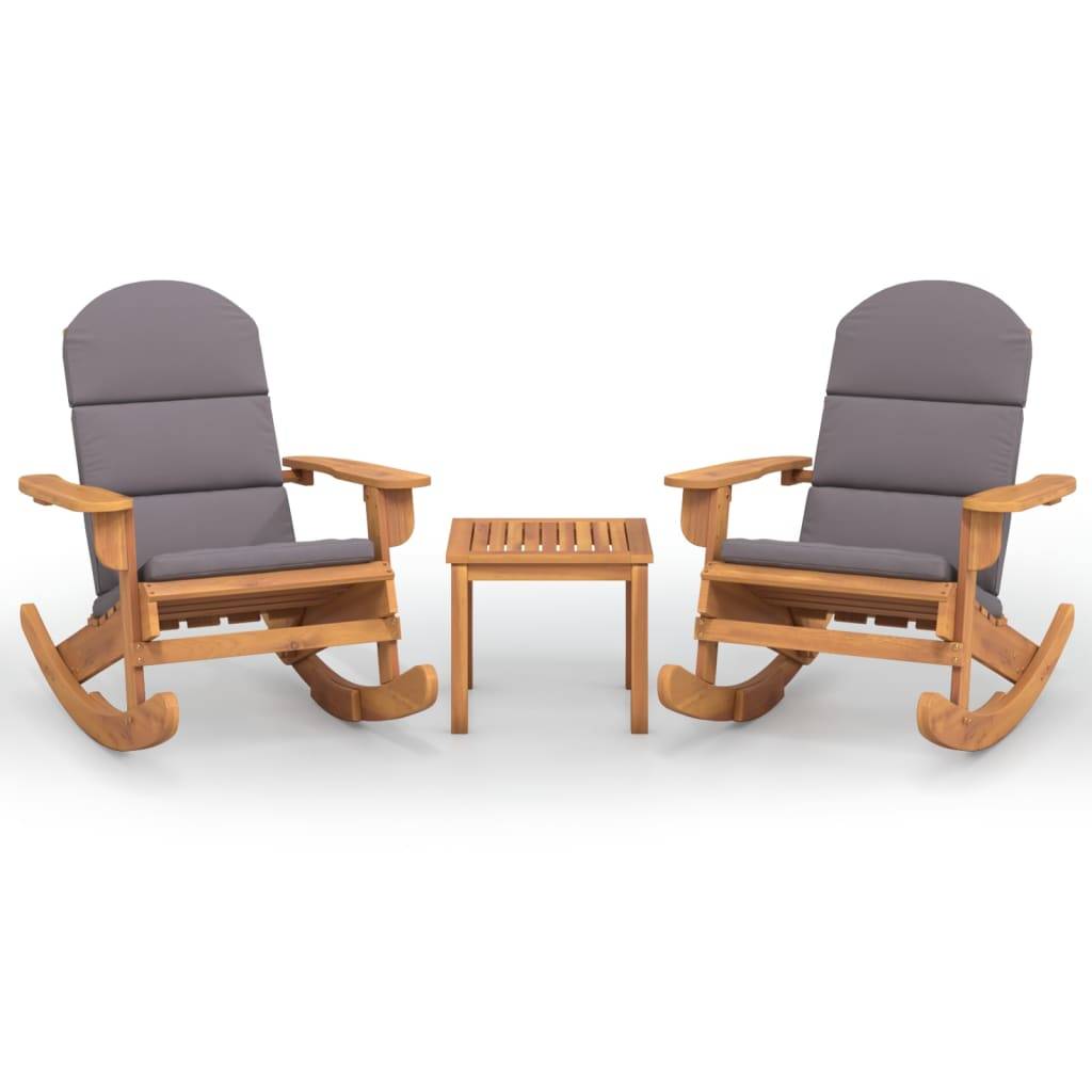vidaXL 3-tlg. Garten-Lounge-Set Adirondack Massivholz Akazie
