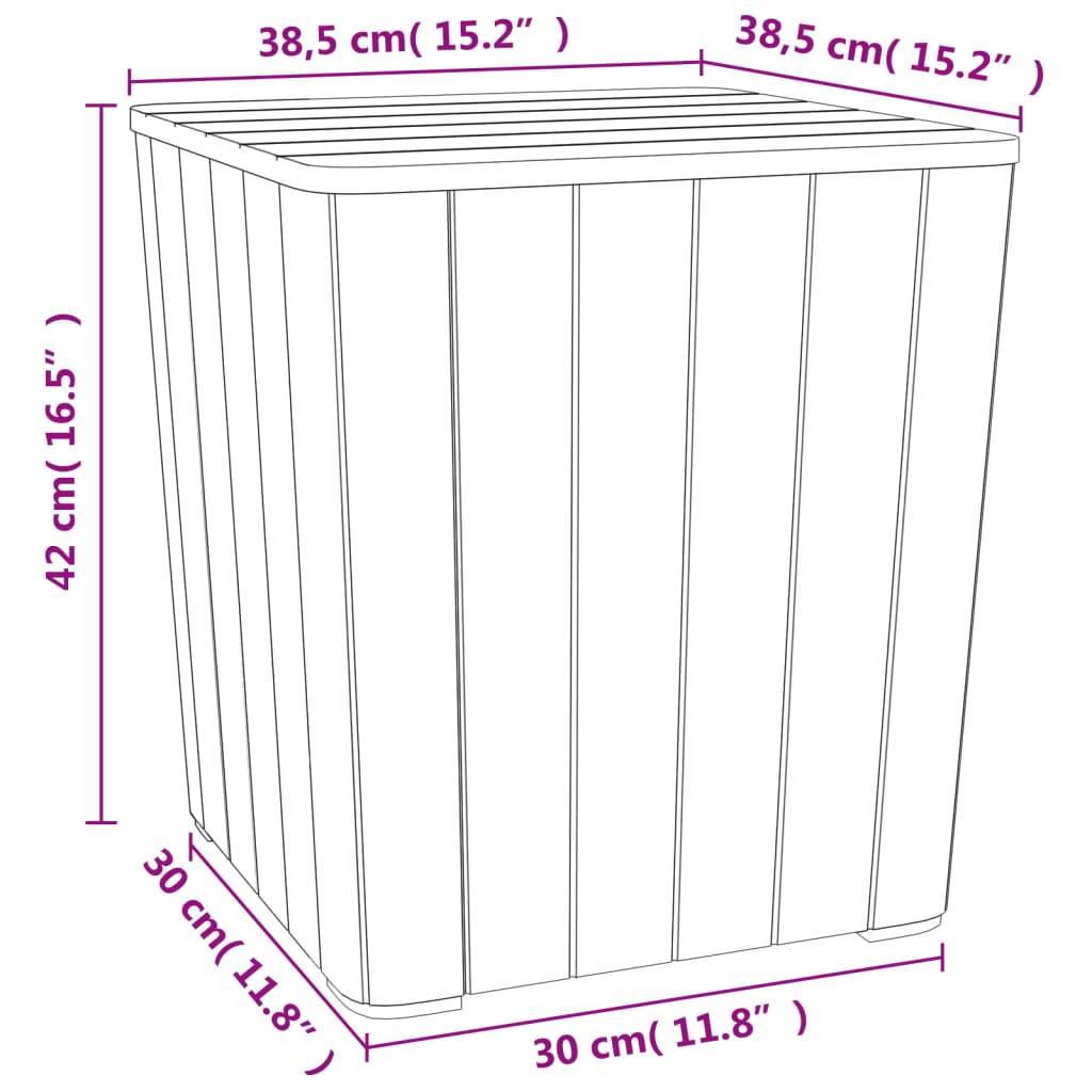 vidaXL Gartentisch mit Abnehmbarer Tischplatte Hellbraun Polypropylen