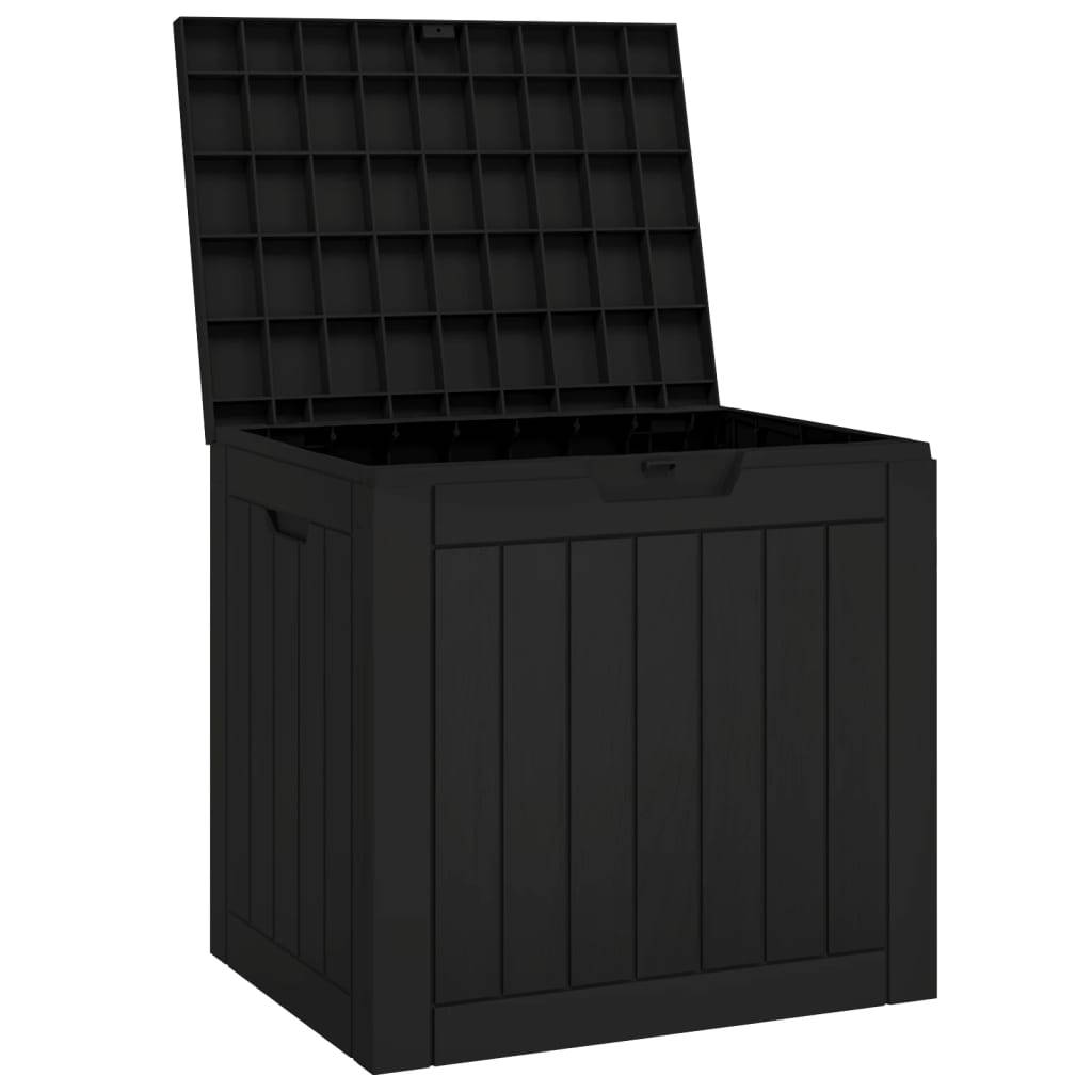 vidaXL Gartenbox Schwarz 55,5x43x53 cm Polypropylen
