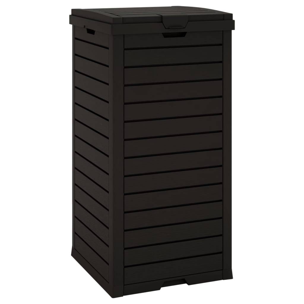 vidaXL Outdoor-Mülltonne Schwarz 41x41x86 cm Polypropylen