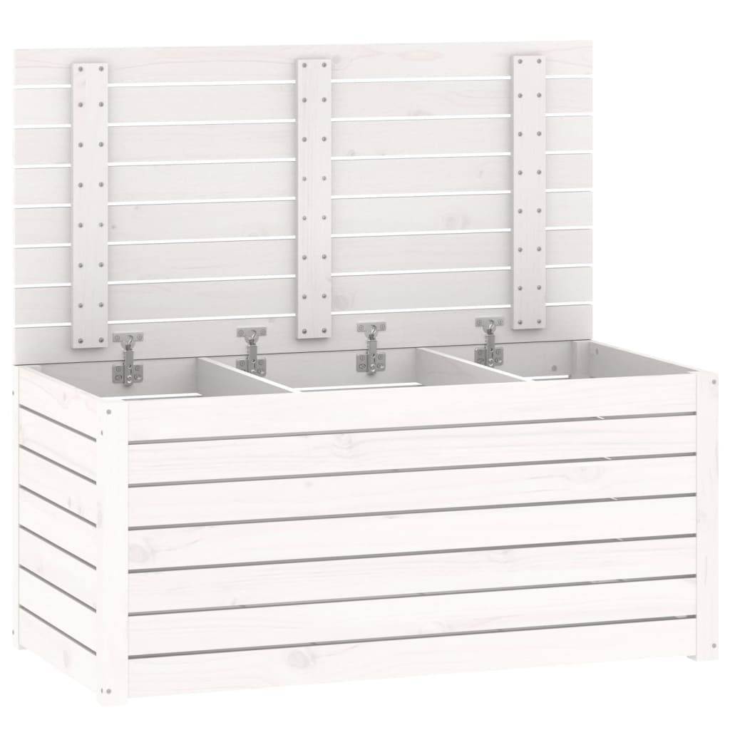 vidaXL Gartenbox Weiß 101x50,5x46,5 cm Massivholz Kiefer