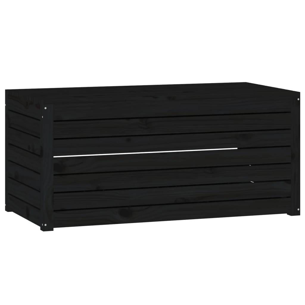 vidaXL Gartenbox Schwarz 101x50,5x46,5 cm Massivholz Kiefer