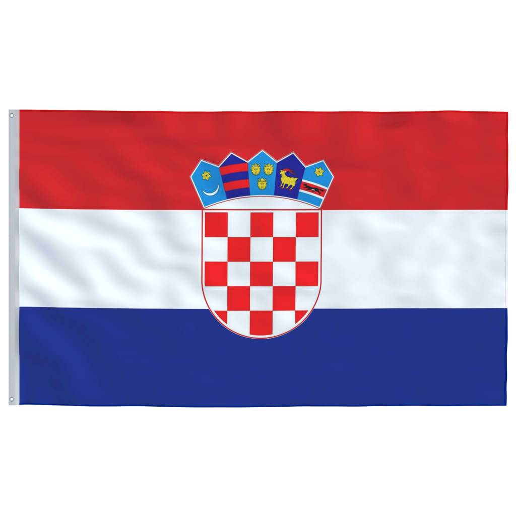 vidaXL Flagge Kroatiens mit Mast 6,23 m Aluminium