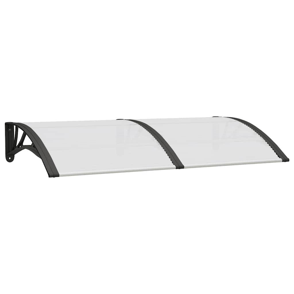 vidaXL Türvordach Schwarz und Transparent 150x75 cm Polycarbonat