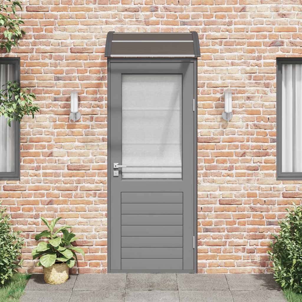 vidaXL Türvordach Schwarz 80x75 cm Polycarbonat