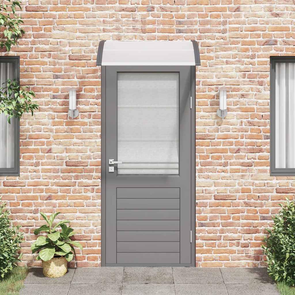 vidaXL Türvordach Schwarz und Transparent 100x75 cm Polycarbonat