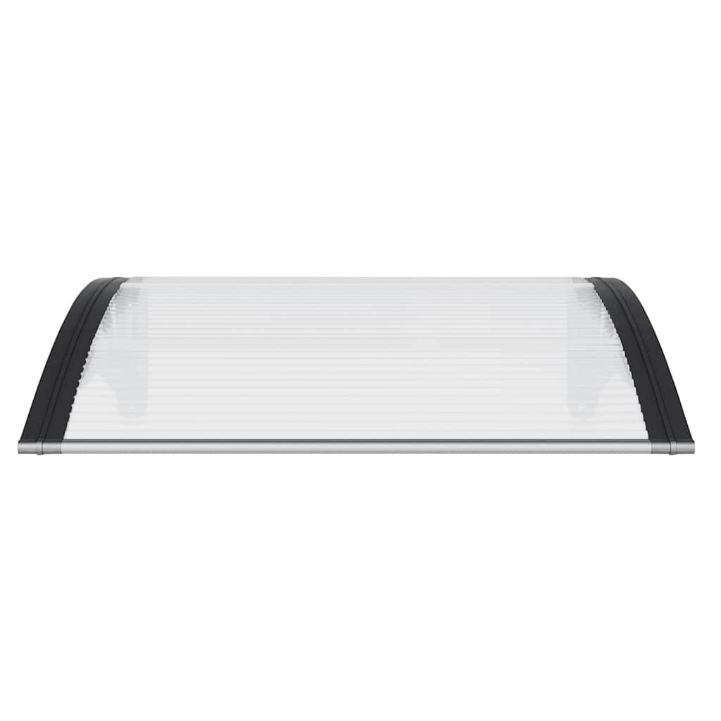 vidaXL Türvordach Schwarz und Transparent 100x75 cm Polycarbonat