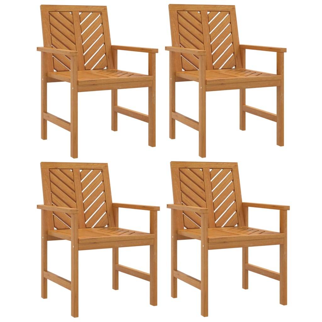 vidaXL Garten-Essstühle 4 Stk. Massivholz Akazie