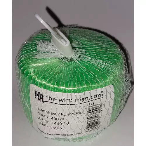 1x Polybast Bindebast Bastband Blumenbast im Netz mit Aufhänger 5mm 400m. grün 1x Polybast Bindebast Bastband Blumenbast im Netz mit Aufhänger 5mm 400m. grün