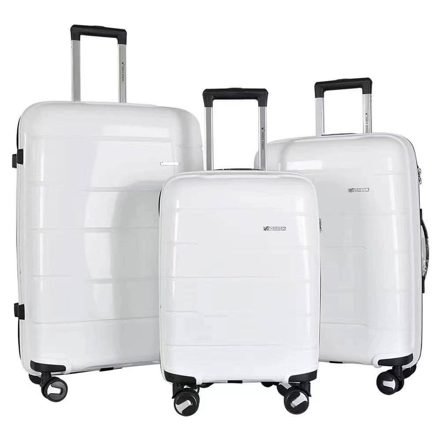 Reisekoffer Koffer 3 tlg Hartschale Trolley Set Kofferset Handgepäck Gepäck Reisetasche Weiß