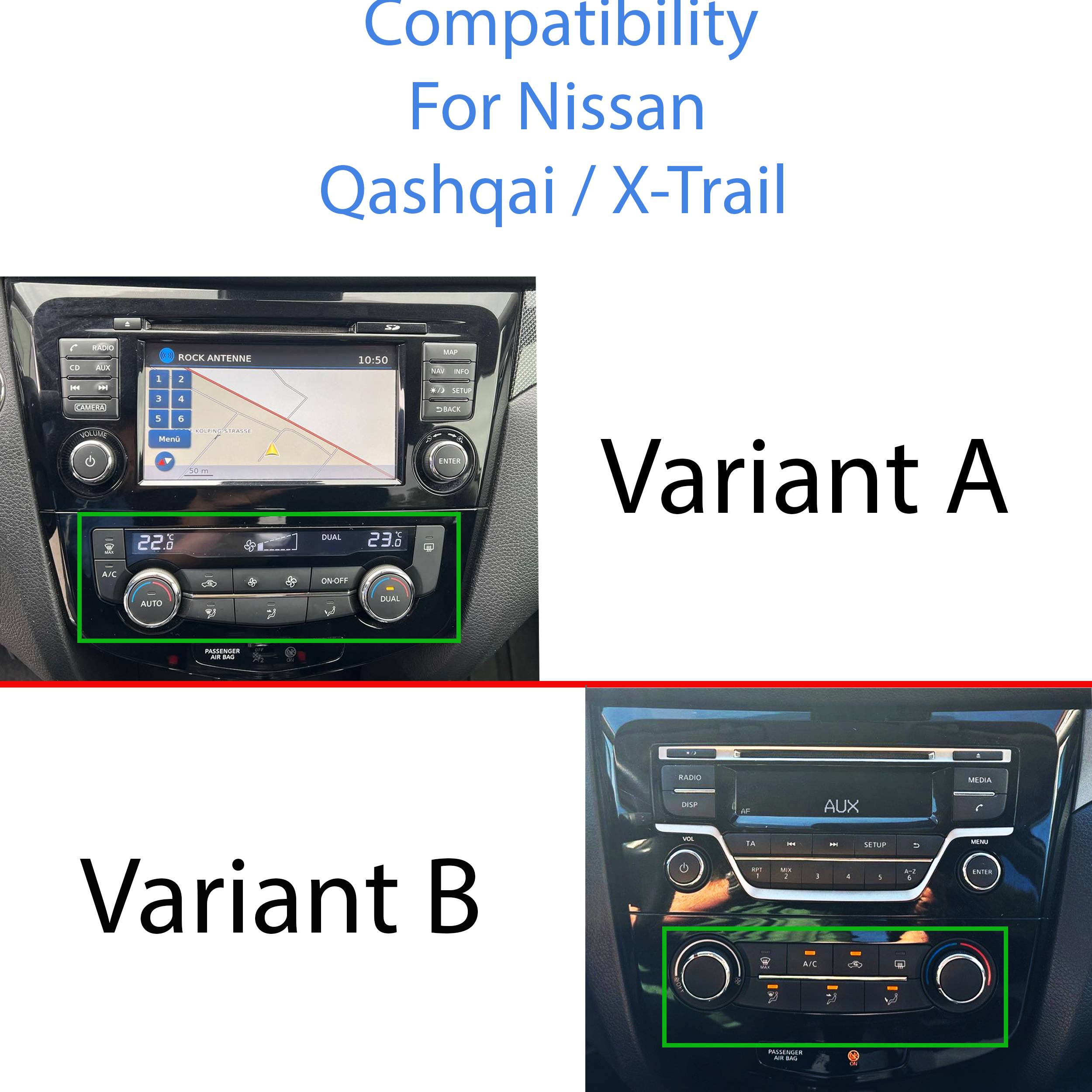 Für Nissan x-Trail Qashqai 10" Touchscreen Android Autoradio GPS Navi CarPlay