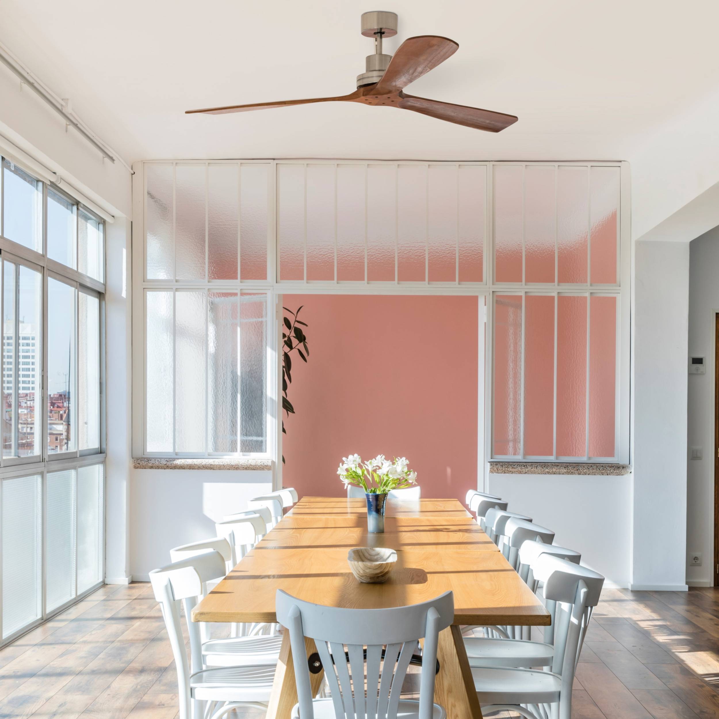 DC Deckenventilator Lantau XL Nickel Walnuss