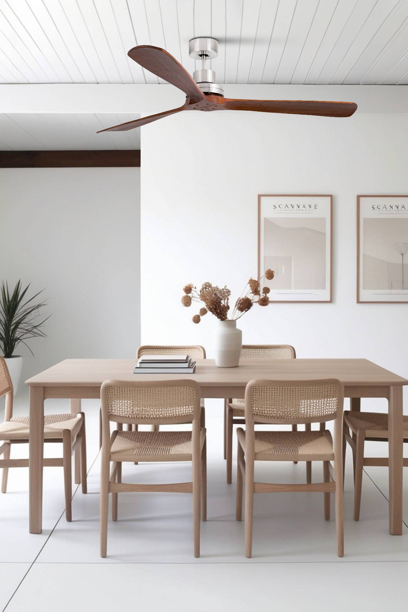 DC Deckenventilator Lantau XL Nickel Walnuss