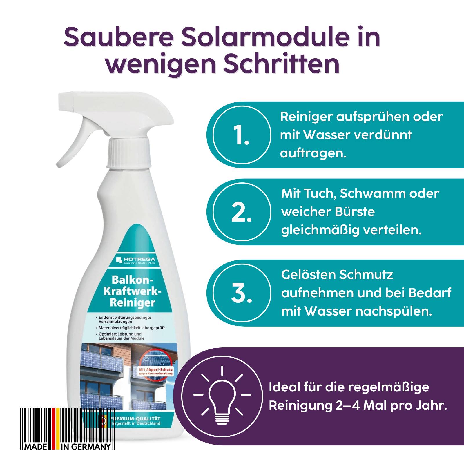 HOTREGA Balkonkraftwerk Reiniger 500 ml