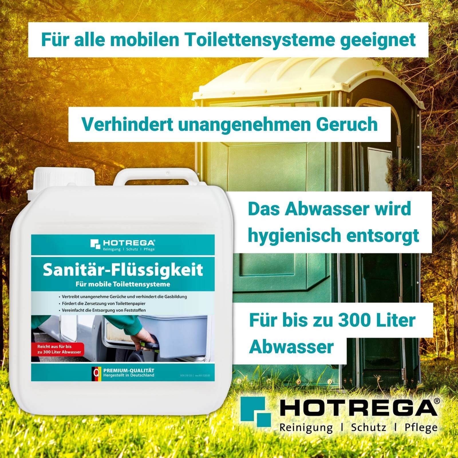 HOTREGA Sanitärflüssigkeit für Campingtoiletten 2 Liter