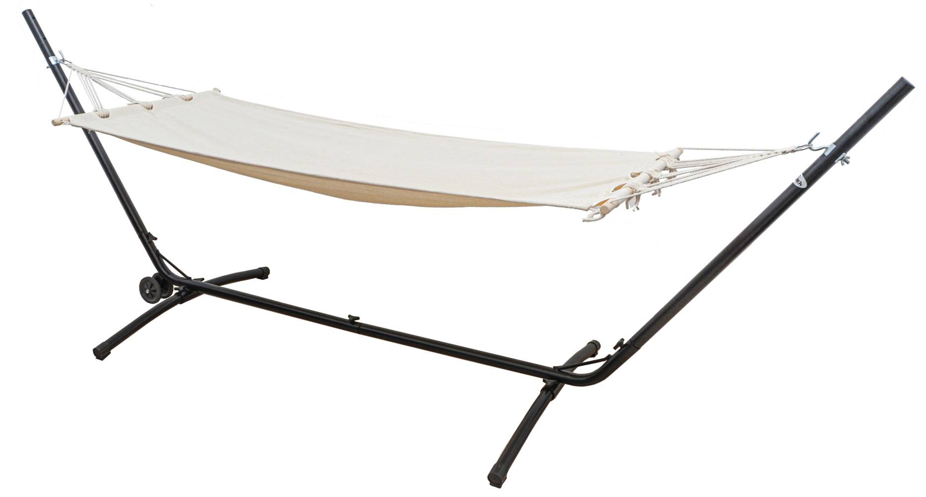 Outdoor Hängematte mit Gestell auf Rollen 335x100 Hängemattengestell Verstellbar