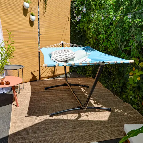 Outdoor Hängematte mit Gestell - 310cm Hängemattengestell 200x120 Stabhängematte Outdoor Hängematte mit Gestell - 310cm Hängemattengestell 200x120 Stabhängematte