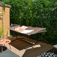 Outdoor Hängematte mit Gestell - 310cm Hängemattengestell 200x120 Stabhängematte Outdoor Hängematte mit Gestell - 310cm Hängemattengestell 200x120 Stabhängematte
