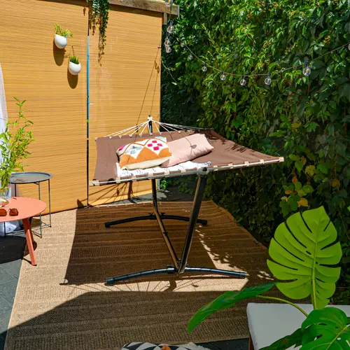 Outdoor Hängematte mit Gestell - 310cm Hängemattengestell 200x120 Stabhängematte Outdoor Hängematte mit Gestell - 310cm Hängemattengestell 200x120 Stabhängematte