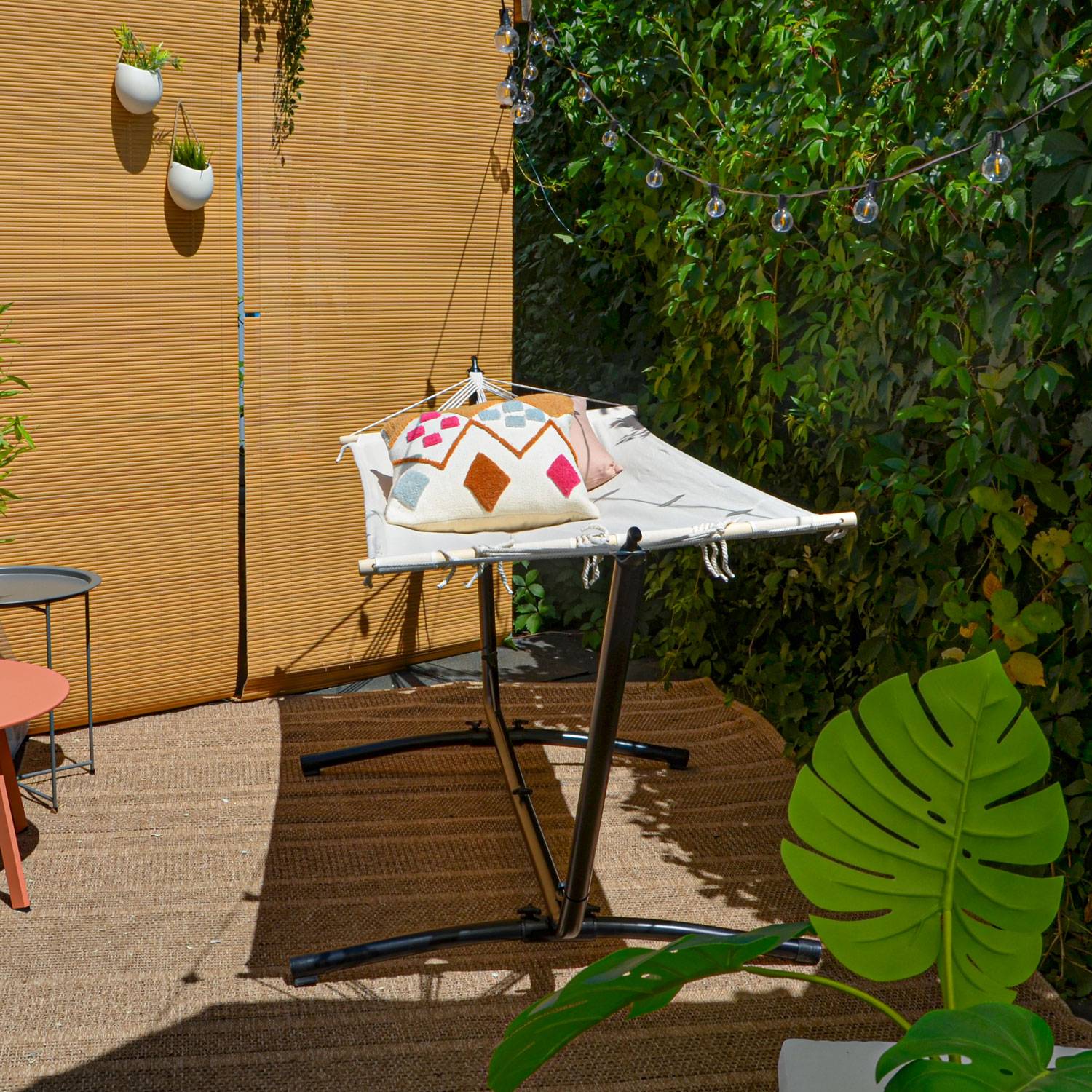 Outdoor Hängematte mit Gestell - 310cm Hängemattengestell 190x80 Stabhängematte