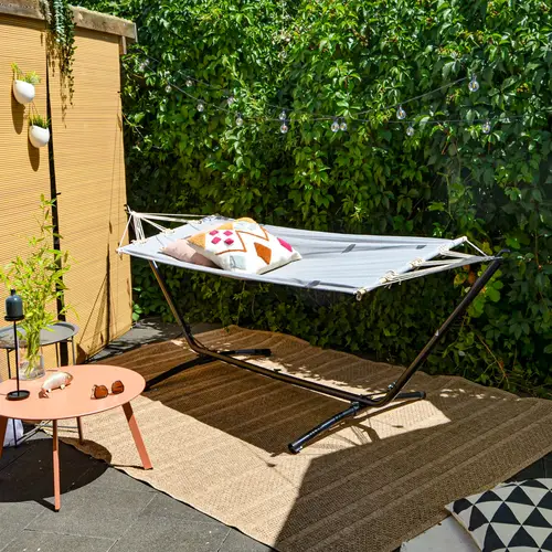 Outdoor Hängematte mit Gestell - 310cm Hängemattengestell 190x80 Stabhängematte Outdoor Hängematte mit Gestell - 310cm Hängemattengestell 190x80 Stabhängematte