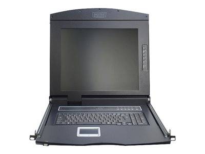 DIGITUS Modulare Konsole 17TFT,8-Port KVM&Touchpad,Deutschl Signalsteuerung KVM KVM Switches