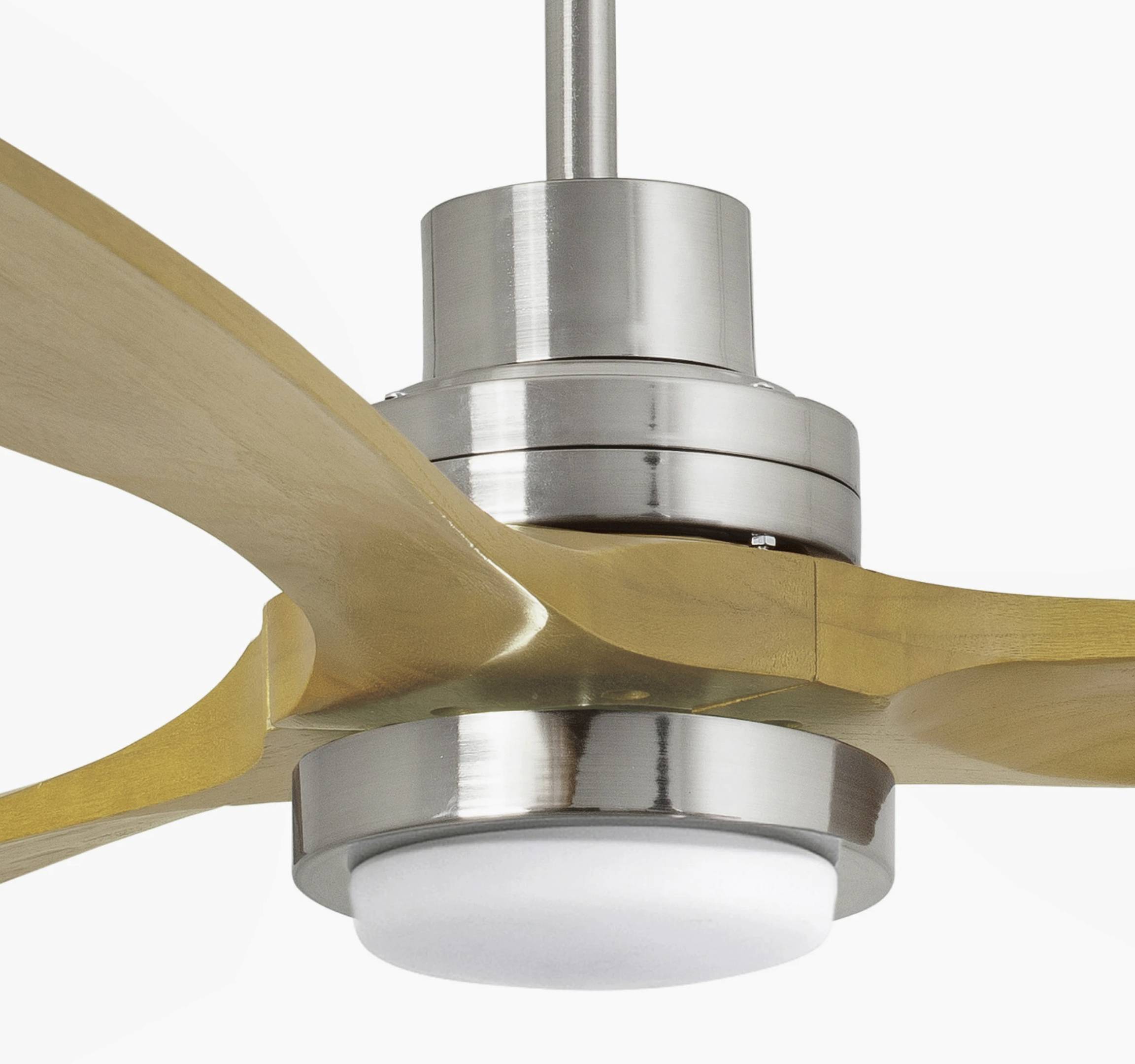 DC Deckenventilator Lantau Nickel Kiefer mit LED