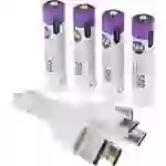 ANSMANN 1311-0028 Li-Ion Akkus Micro AAA Typ 500 (min. 400 mAh) 4er Karton Strom / Energie / Licht ANSMANN 1311-0028 Li-Ion Akkus Micro AAA Typ 500 (min. 400 mAh) 4er Karton Strom / Energie / Licht