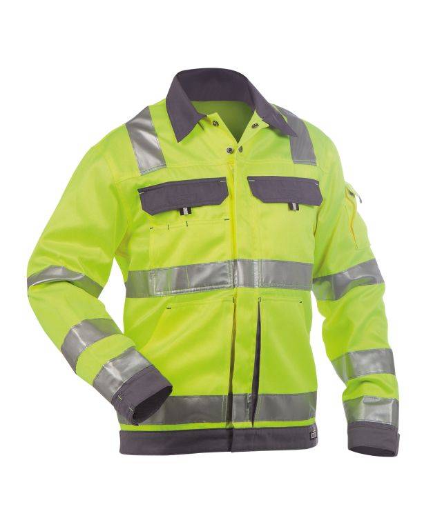 Warnschutz Arbeitsjacke, NEONGELB/ZEMENTGRAU, Gr. 4XL