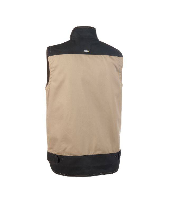Zweifarbige Sommerweste, KHAKI/SCHWARZ, Gr. 4XL