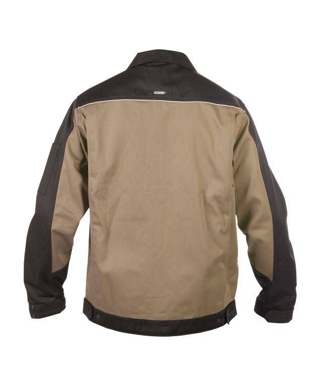 Zweifarbige Arbeitsjacke, KHAKI/SCHWARZ, Gr. 4XL