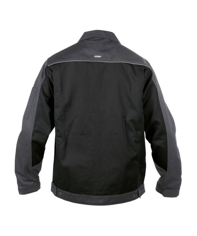 Zweifarbige Arbeitsjacke, SCHWARZ/ZEMENTGRAU, Gr. 4XL