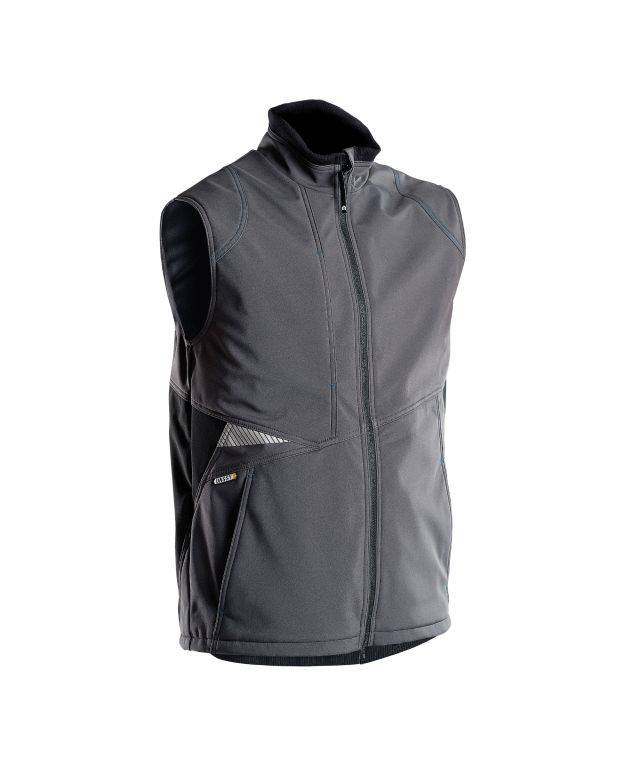 Softshell-Weste, ANTHRAZITGRAU/SCHWARZ, Gr. 4XL