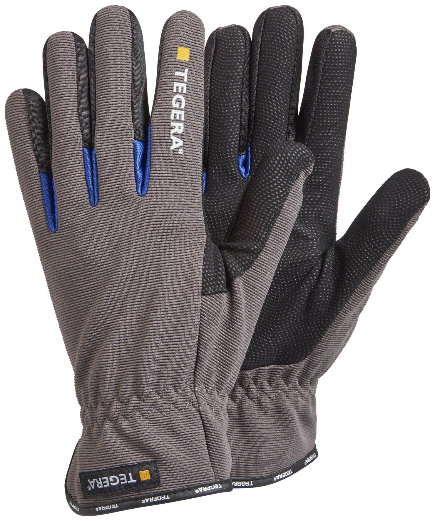 Montagehandschuhe TEGERA 414, Kat. II, grau/schwarz/blau, Gr. 8