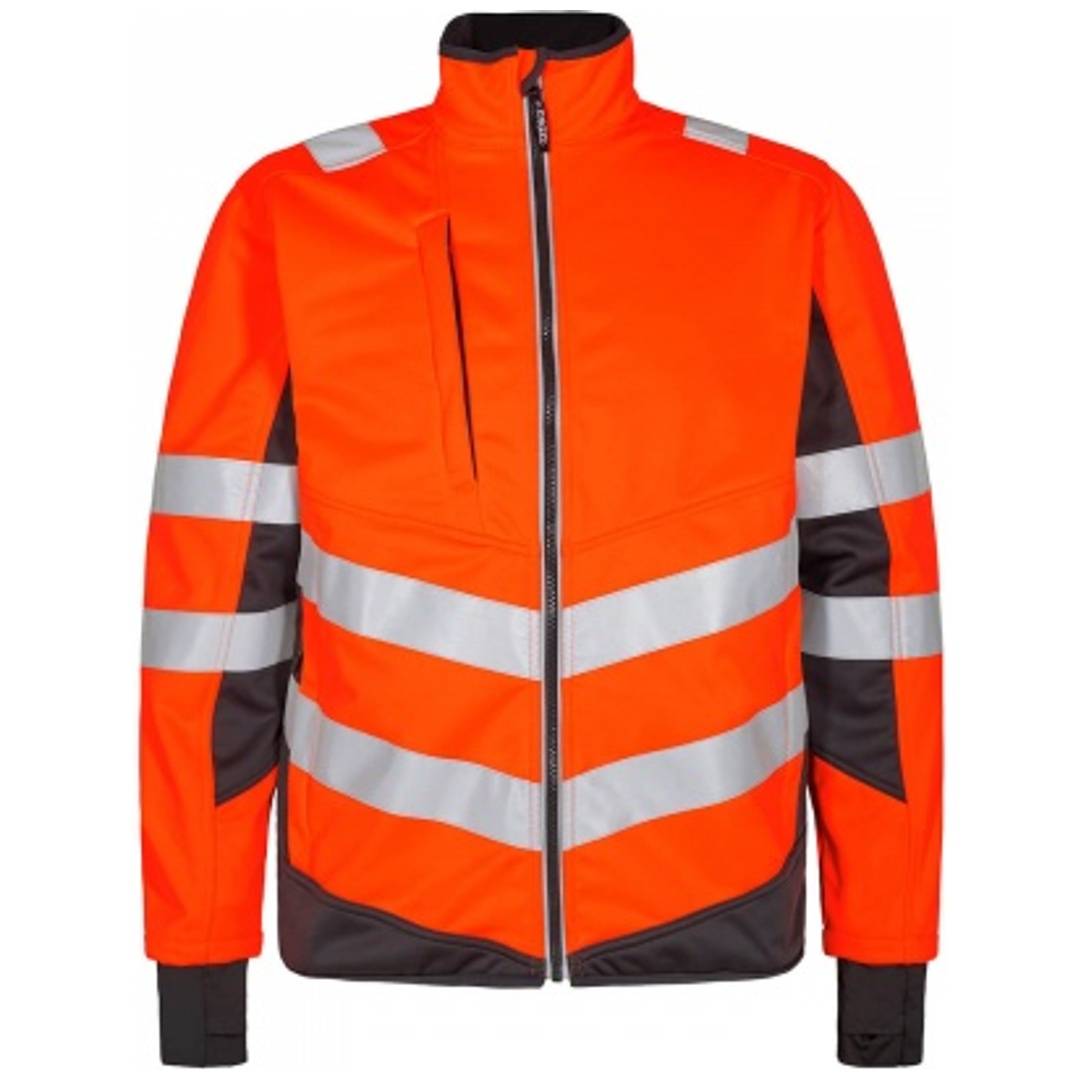 ENGEL Warnschutz Softshell Jacke Safety 1158-237-1079 Gr. L orange/anthrazit grau