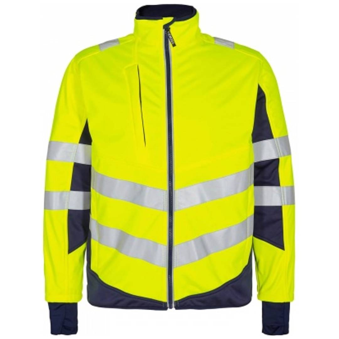 ENGEL Warnschutz Softshell Jacke Safety 1158-237-38165 Gr. L gelb/blue ink