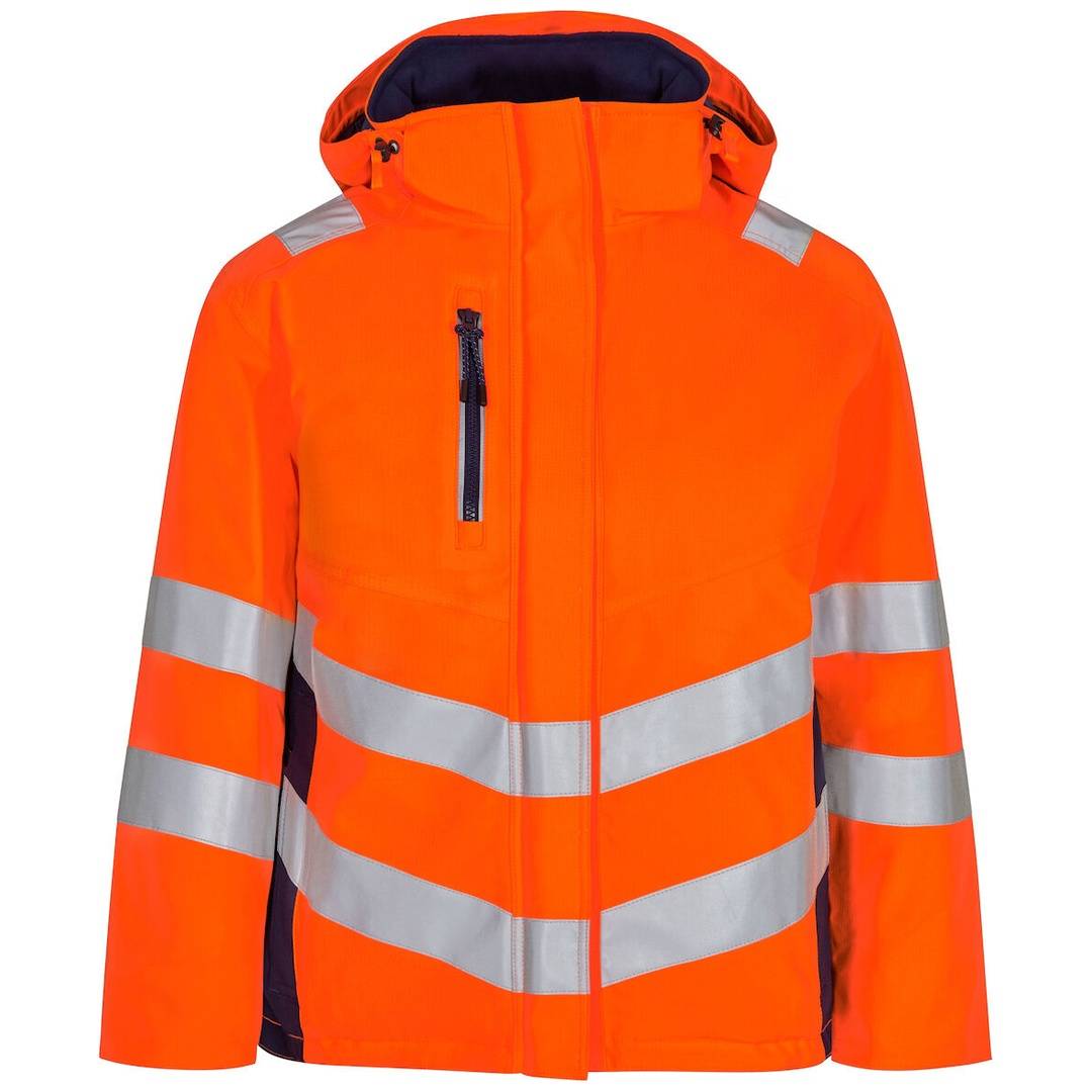 ENGEL Warnschutz Winterjacke Safety Damen 1943-930 Damen Gr. L orange/blue ink