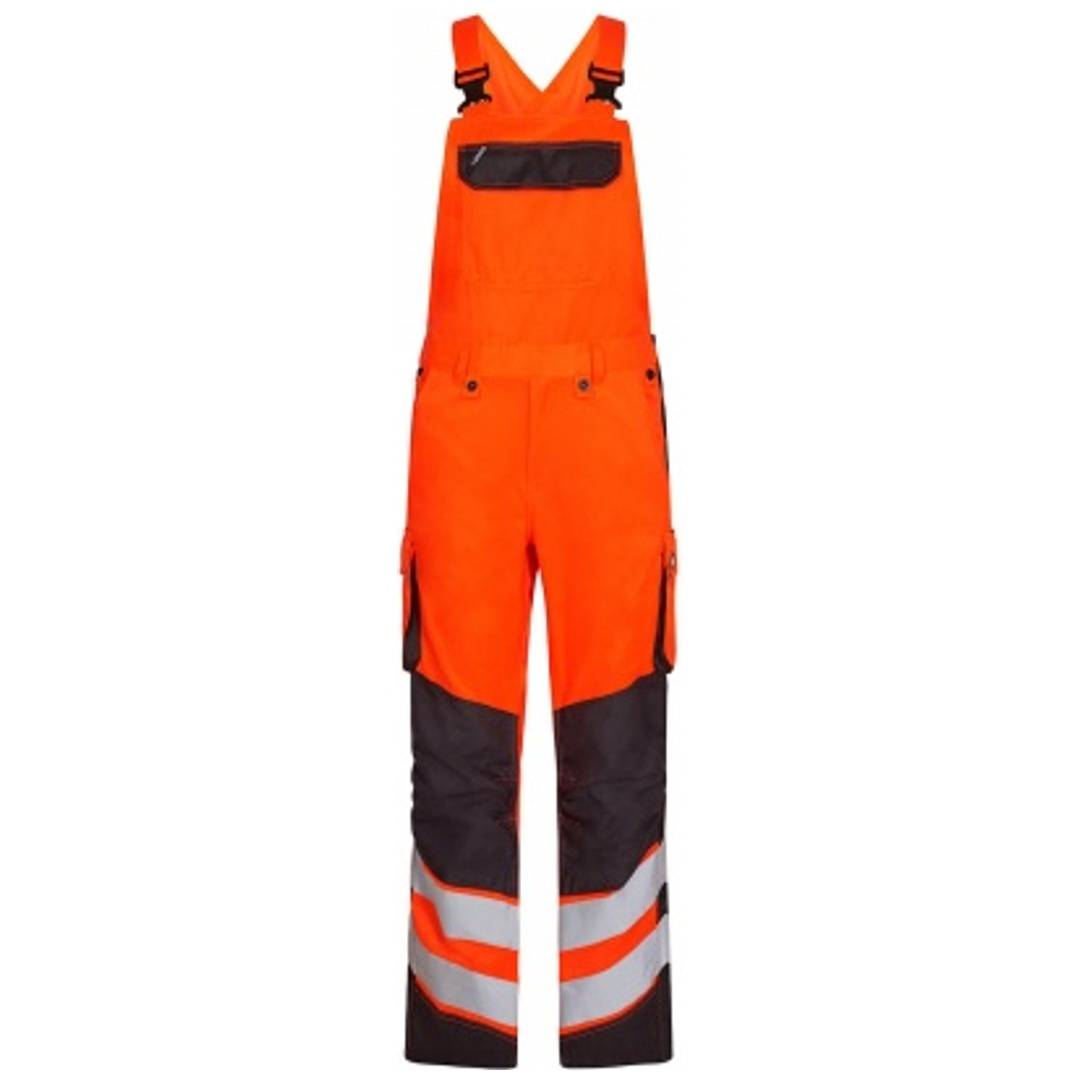 ENGEL Warnschutz Latzhose Safety Light 3545-319-10165 Gr. 72 orange/blue ink