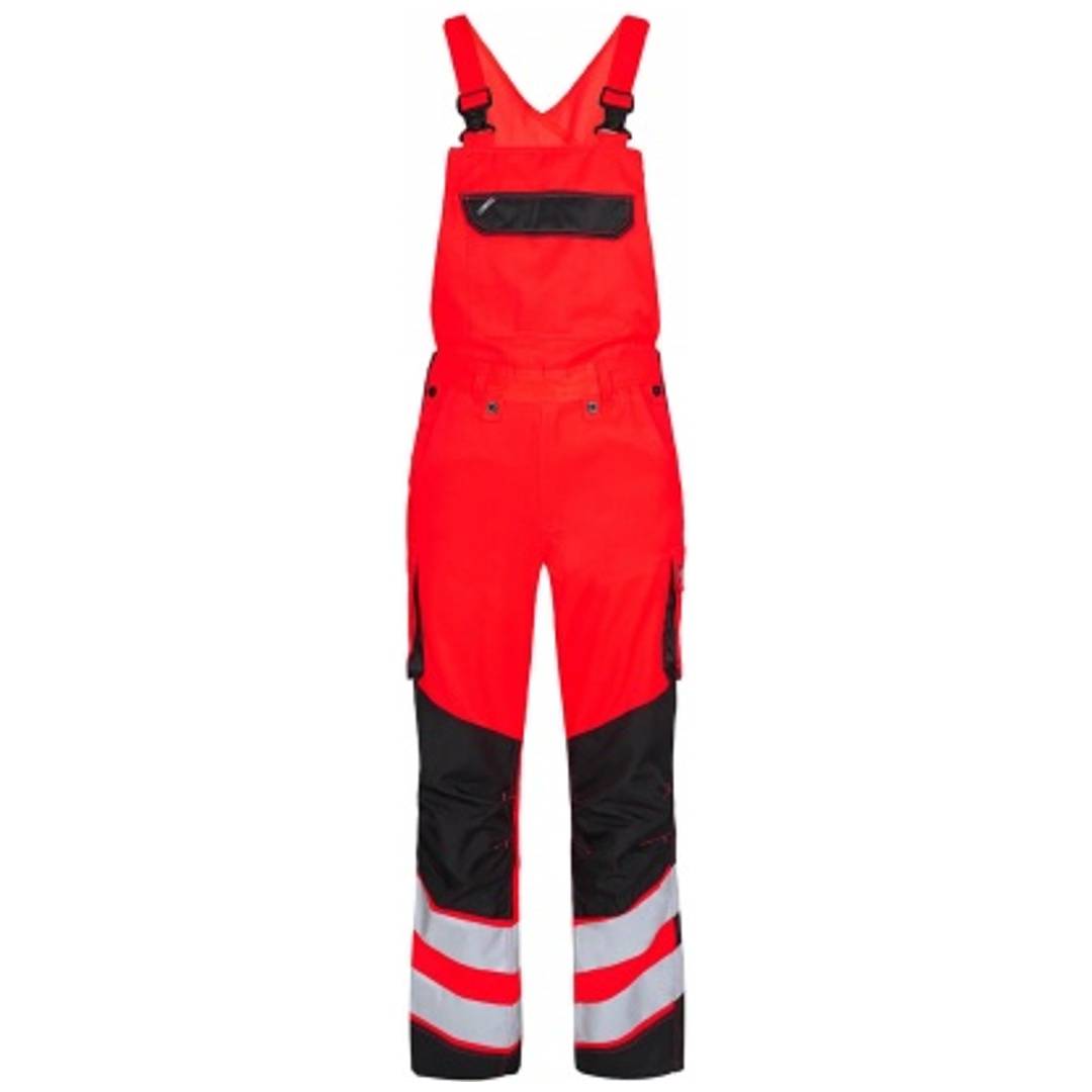 ENGEL Warnschutz Latzhose Safety Light 3545-319-4720 Gr. 90 rot/schwarz