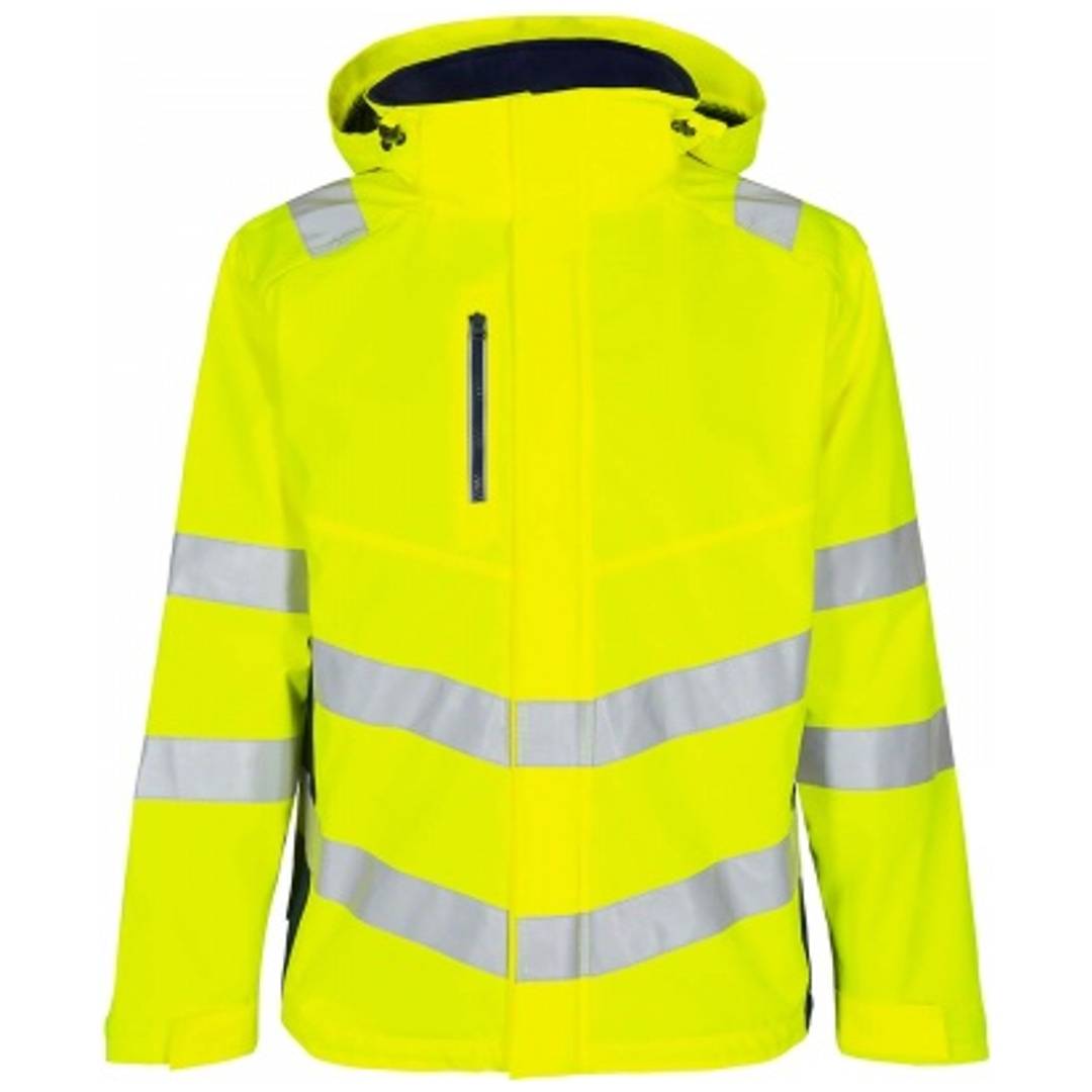 ENGEL Warnschutz Shell Jacke Safety 1146-930-38165 Gr. L gelb/blue ink