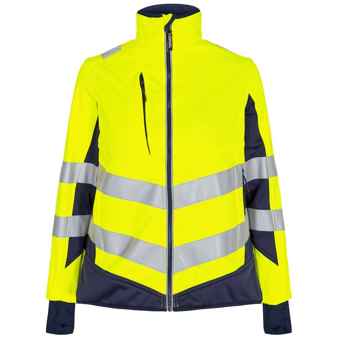 ENGEL Warnschutz Softshelljacke Safety Damen 1156-237 Gr. S gelb/blue ink