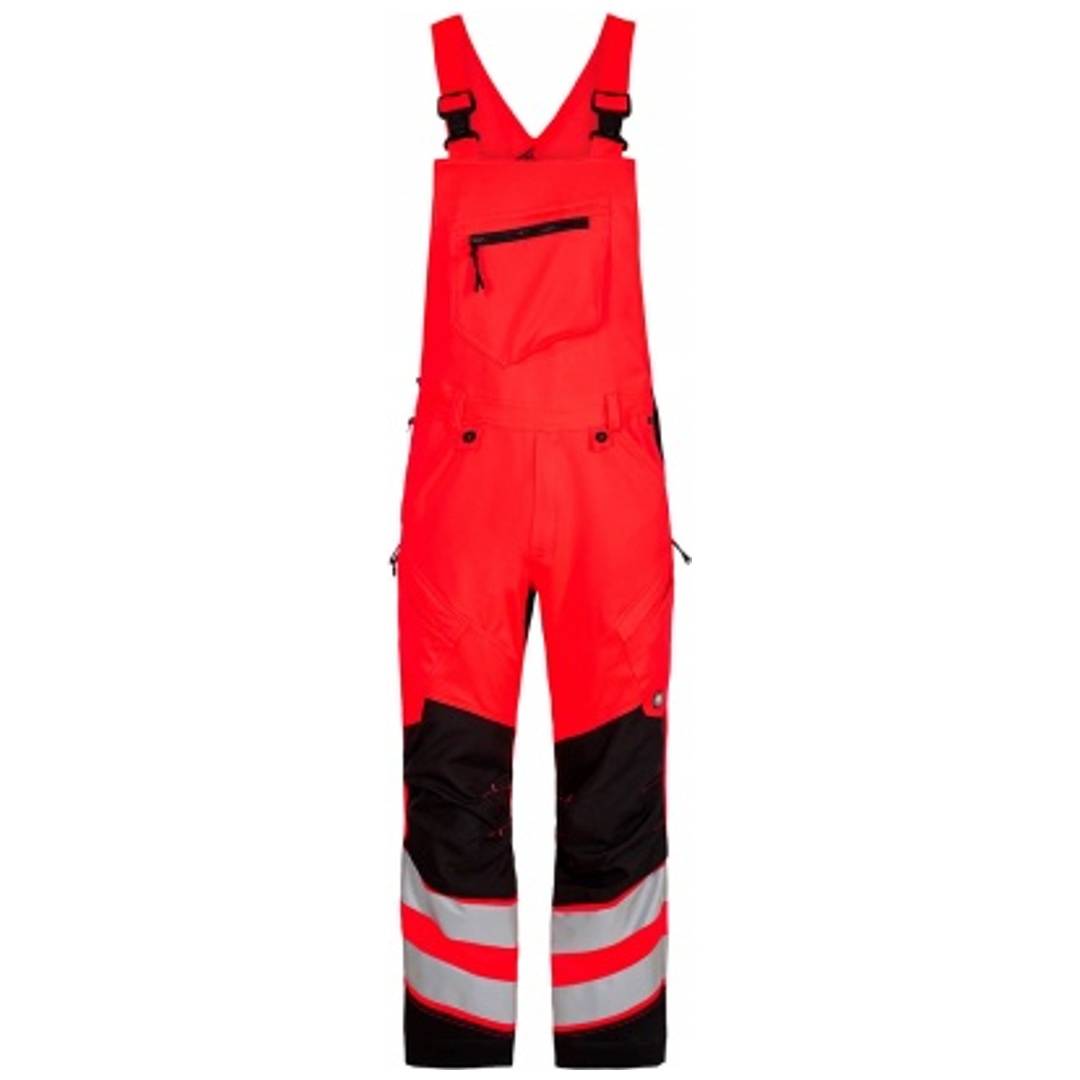 ENGEL Warnschutz Latzhose Safety Herren 3544-314 Gr. 70 rot/schwarz