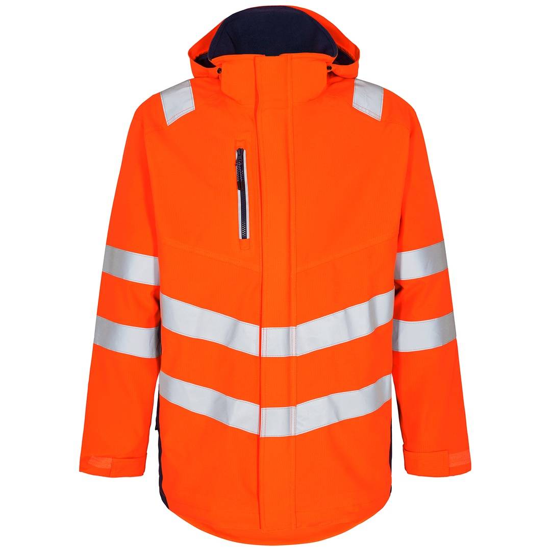 ENGEL Warnschutz Shellparka Safety 1145-930 Gr. XS orange/blue ink