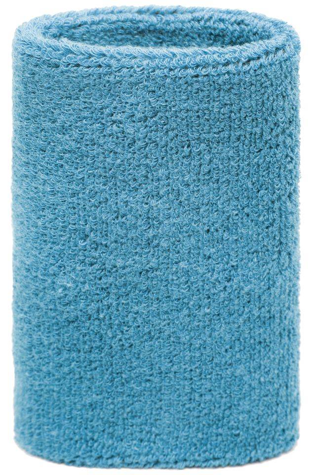 Sporty Wristband Extrabreites Armschweißband aus Frottee blau, Gr. one size