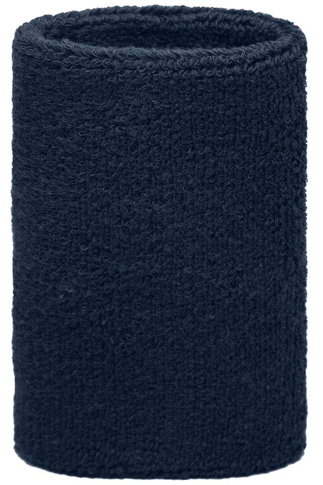 Sporty Wristband Extrabreites Armschweißband aus Frottee blau, Gr. one size