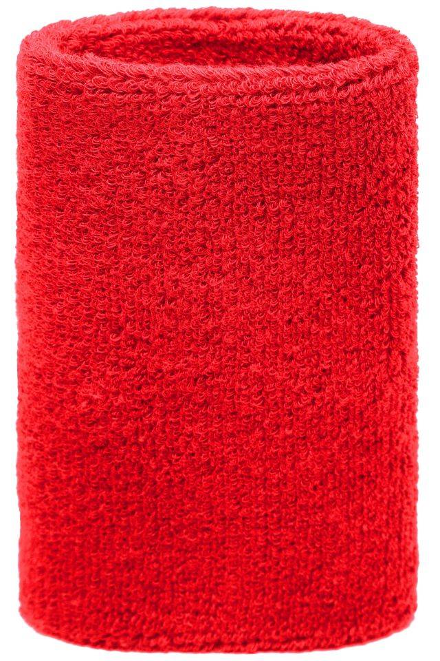 Sporty Wristband Extrabreites Armschweißband aus Frottee rot, Gr. one size