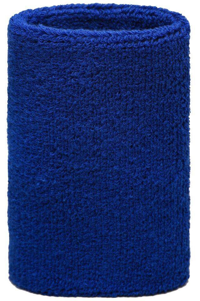Sporty Wristband Extrabreites Armschweißband aus Frottee blau, Gr. one size